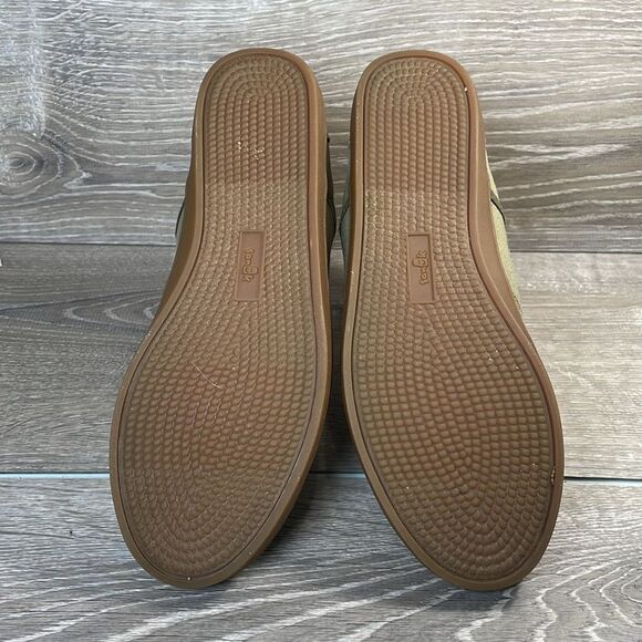 Sanuk Pair O Dice Women’s Sz 7.5 Olive Green Canvas Pull On Chelsea Mid Sneakers - Picture 7 of 10